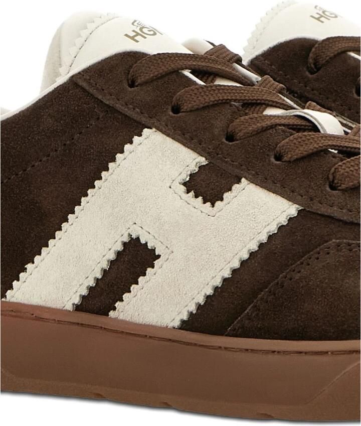 HOGAN Lage Sneakers Heren Cool Allacciato H 5 Suède Bruin - Foto 2
