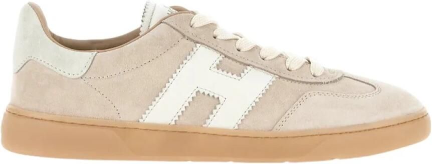 HOGAN Lage Sneakers Dames Cool Allacciato H Maat: 37 Materiaal: Suède Kleur: Beige - Foto 4