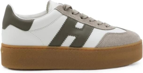 Hogan Coole Leren Sneakers met Plateau