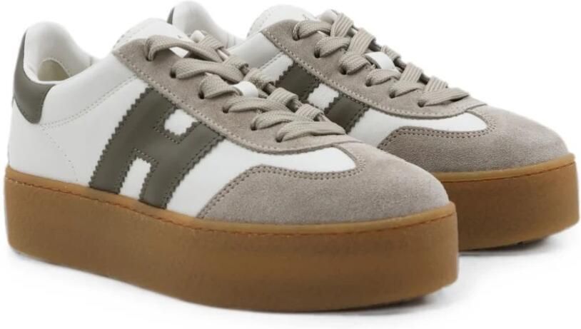 Hogan Coole Leren Sneakers met Plateau - Foto 4