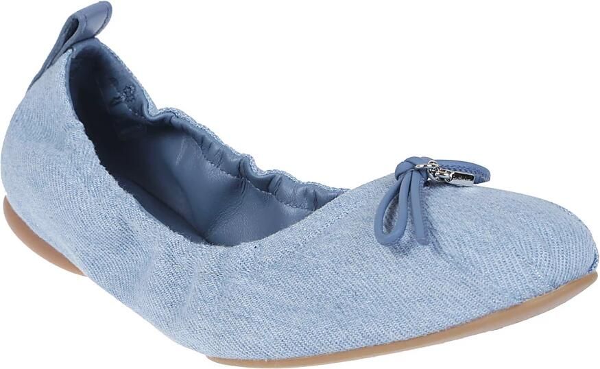 Hogan Denim Ballerina met leren bedeltje - Foto 1