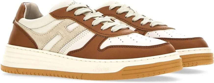 Hogan Sneakers van glad leer met suède inzetstukken Brown Heren - Foto 3