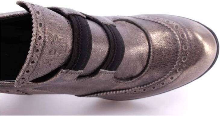Hogan Grijze Leren Brogues Hakken Grijs Dames - Foto 2