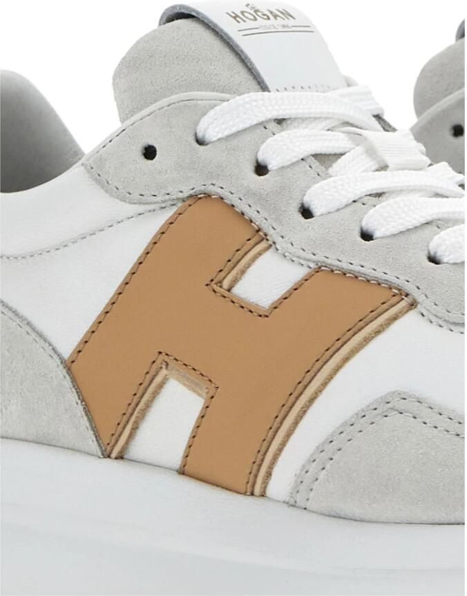 Hogan Low-Top Sneakers Padded Ankle Sneakers In Grey Suede in wit - Foto 2
