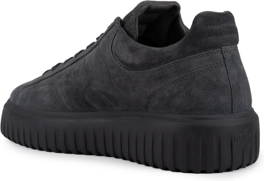 Hogan Grijze Suède Veterschoenen
