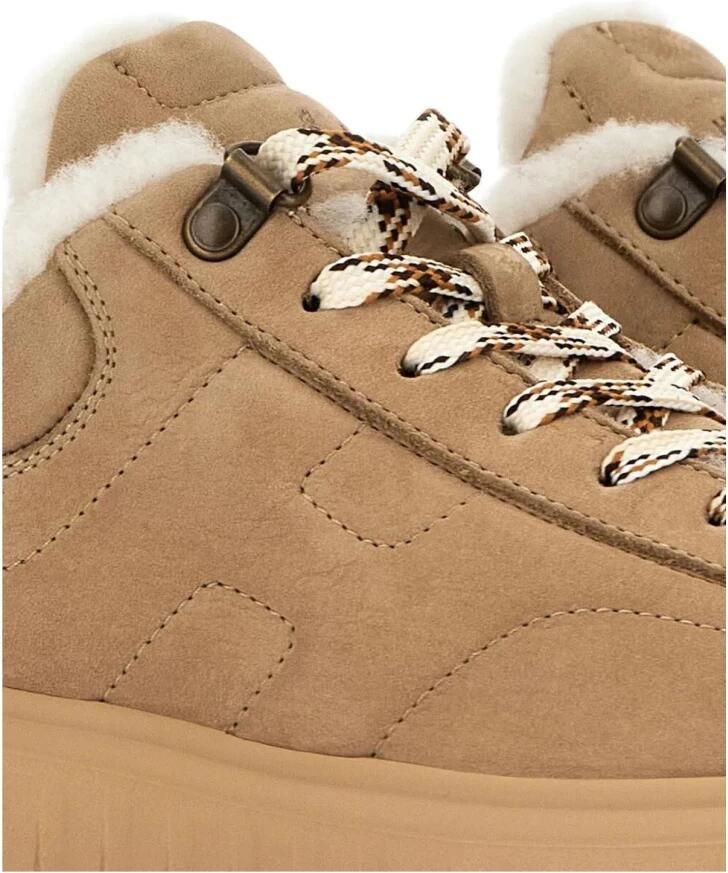 Hogan Suede Shearling Gevoerde Platform Sneakers - Foto 2