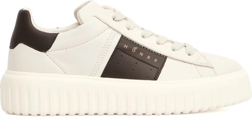 Hogan Witte Sneakers met Zijbanddetail