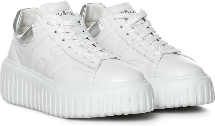 Hogan Witte Leren Gestreepte Sneakers - Foto 4