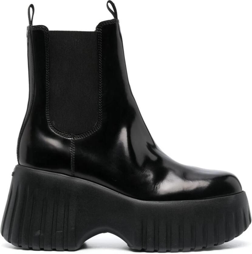 Hogan H-Stripes Wedge Chelsea Boots