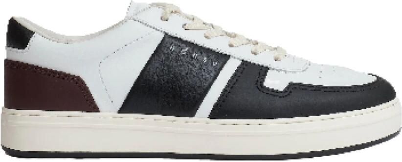 Hogan Blauwe suède sneakers met leren inzetstukken