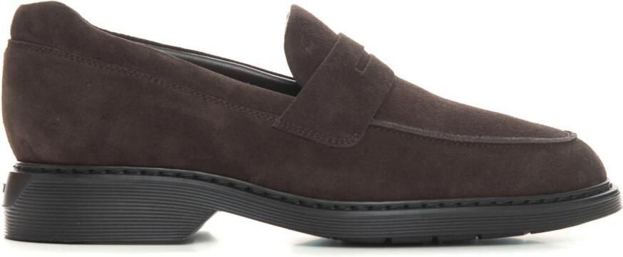 Hogan Bruin Leren Mocassin Sneakers Brown Heren