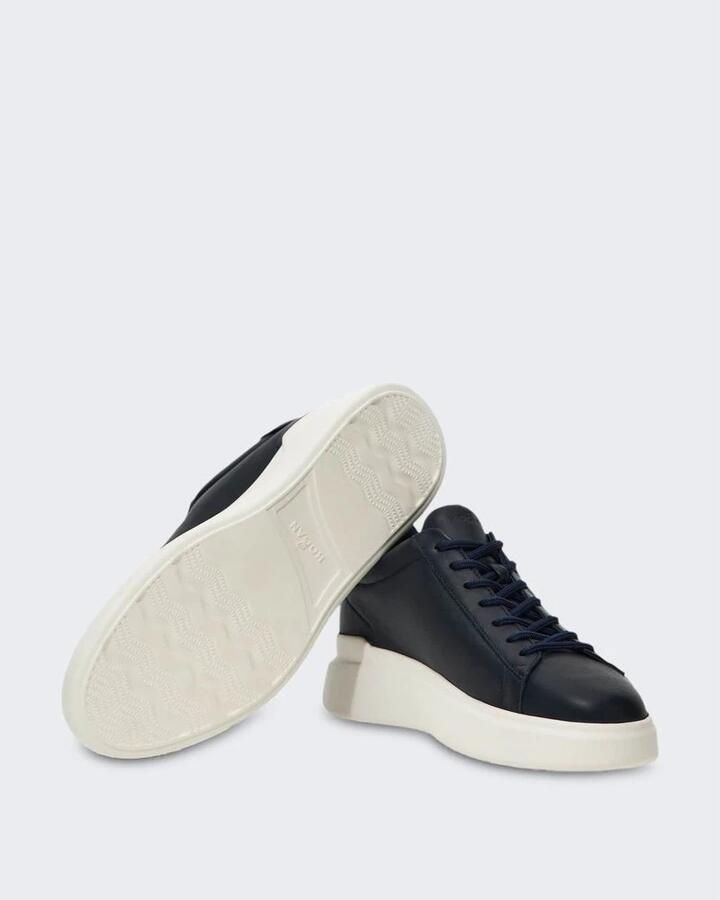 Hogan Blauwe platte schoenen met glanzend nappa lederen bovenwerk Blauw Heren - Foto 10