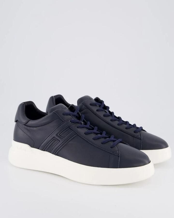 Hogan Blauwe platte schoenen met glanzend nappa lederen bovenwerk Blauw Heren - Foto 6