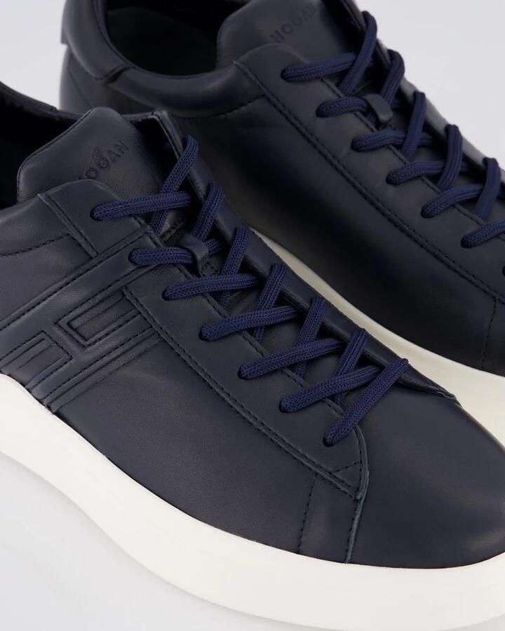 Hogan Blauwe platte schoenen met glanzend nappa lederen bovenwerk Blauw Heren - Foto 7
