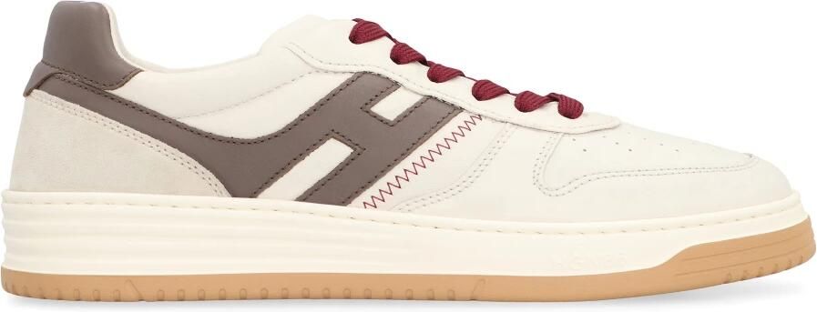 Hogan Leren Low-Top Sneakers met Suède Inzetstukken