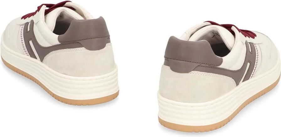 Hogan Leren Low-Top Sneakers met Suède Inzetstukken