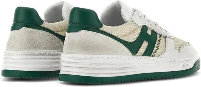 Hogan Witte leren herensneakers met groene accenten White Heren - Foto 3