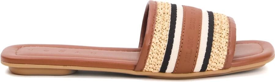 Hogan Bruine Sandaal Model Leer en Stof