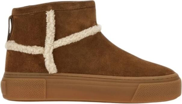 Hogan H705 Enkelboots met schapenvachtrand