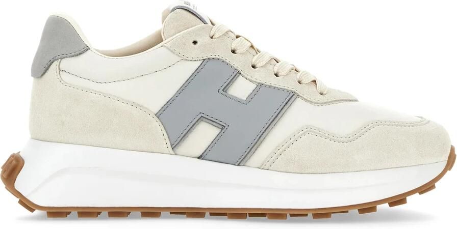 HOGAN Lage Sneakers Dames H641 Allacciato Suède Wit