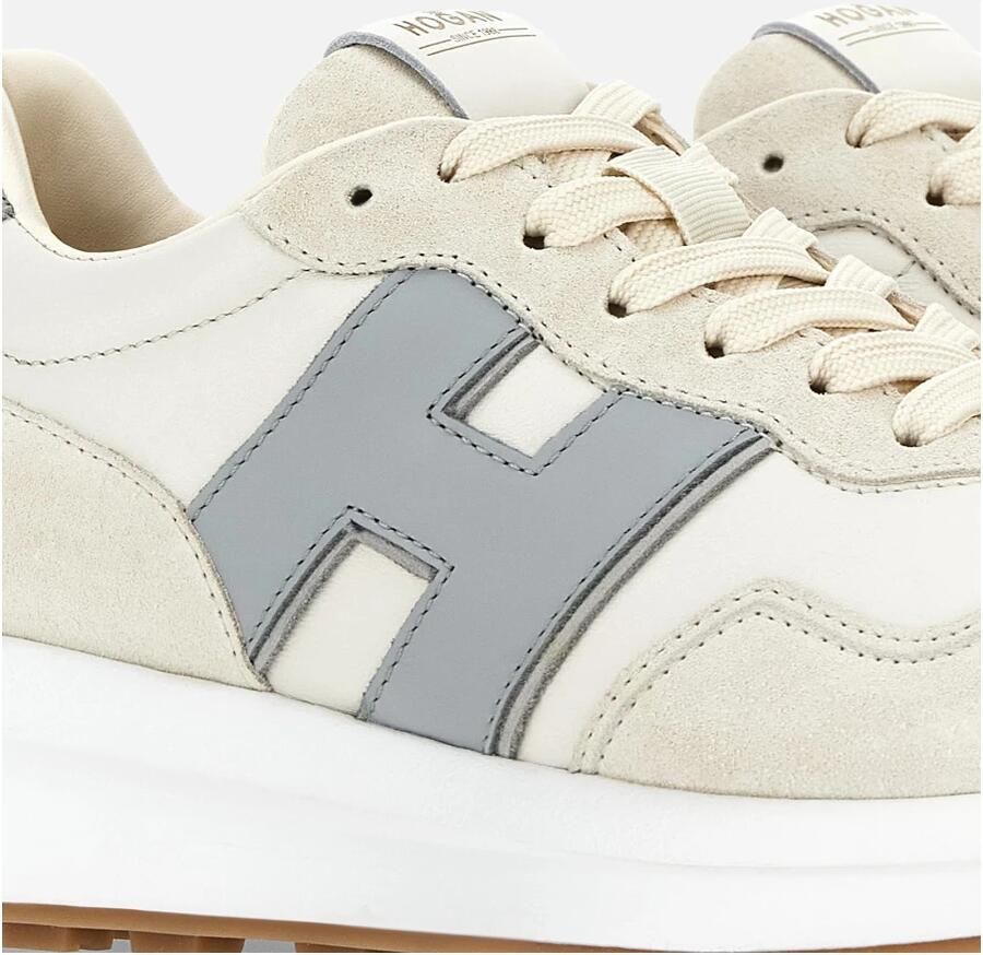 HOGAN Lage Sneakers Dames H641 Allacciato Maat: 40 Materiaal: Suède Kleur: Wit - Foto 2