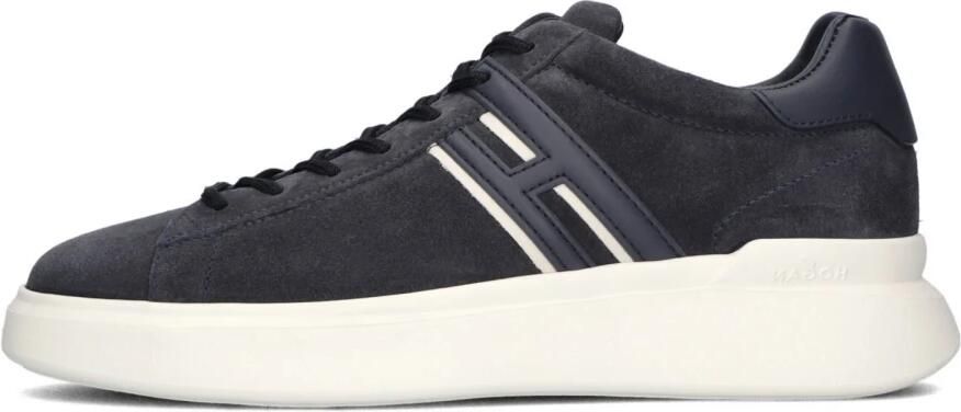 HOGAN Lage Sneakers Heren H580 Allacciato H Slash Maat: 44 5 Materiaal: Suède Kleur: Donkerblauw