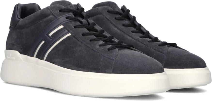 HOGAN Lage Sneakers Heren H580 Allacciato H Slash Maat: 44 5 Materiaal: Suède Kleur: Donkerblauw - Foto 3