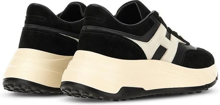 HOGAN Lage Sneakers Dames H669 Allacciato H Suède Zwart - Foto 6