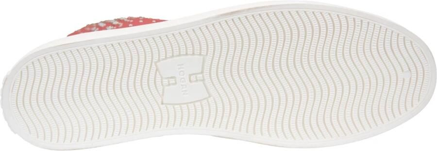 Hogan Hoge Top Leren Sneakers met Zilveren Metalen Details