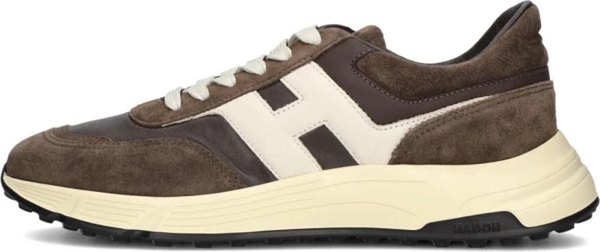HOGAN Lage Sneakers Heren Hyperlight Allac Nuova H Maat: 44 Materiaal: Suède Kleur: Bruin