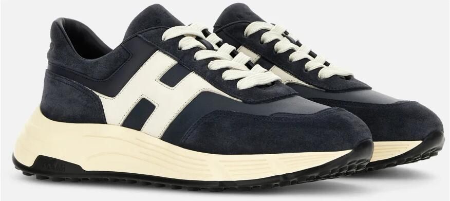 HOGAN Lage Sneakers Heren Hyperlight Allac Nuova H 5 Suède Blauw - Foto 7