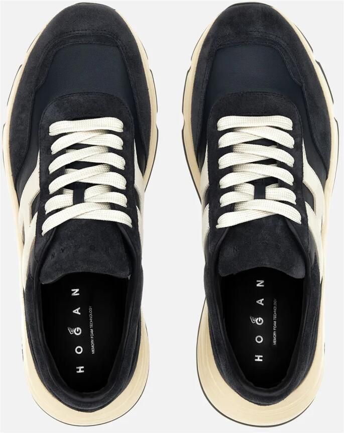 HOGAN Lage Sneakers Heren Hyperlight Allac Nuova H 5 Suède Blauw - Foto 4