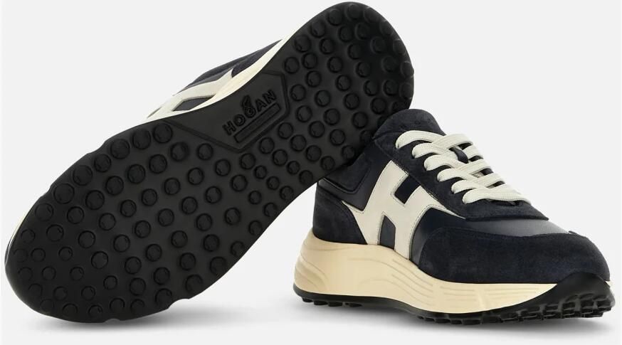 HOGAN Lage Sneakers Heren Hyperlight Allac Nuova H 5 Suède Blauw - Foto 5