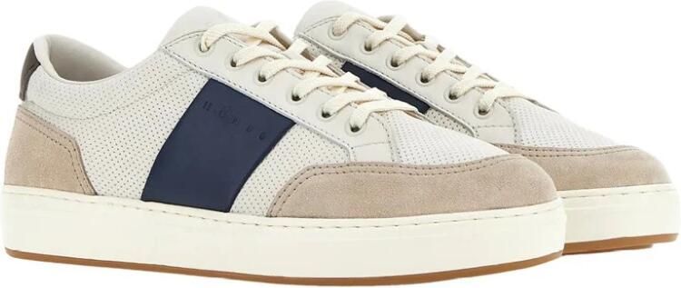 Hogan Leren Sneakers met Blauwe Details