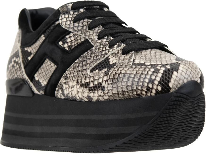 Hogan Leren Sneakers met Slangenprint en Veters