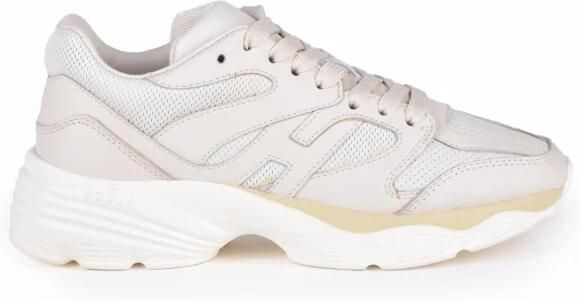 Hogan Leren Vetersneakers met Stansdetails