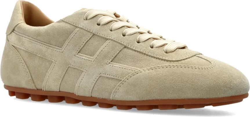 HOGAN Lage Sneakers Dames H693 Allacciato H Suède Beige - Foto 5