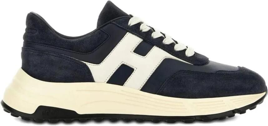Hogan Paneled Leren en Suède Sneakers