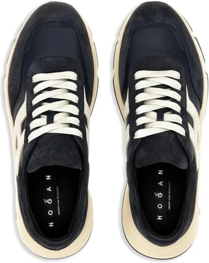 Hogan Paneled Leren en Suède Sneakers - Foto 2