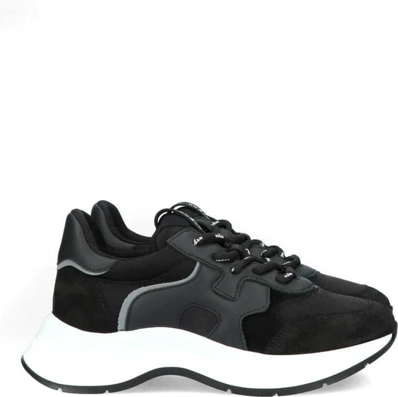 Hogan Zwarte Leren Sneakers met Wave H Detail Black Dames - Foto 2