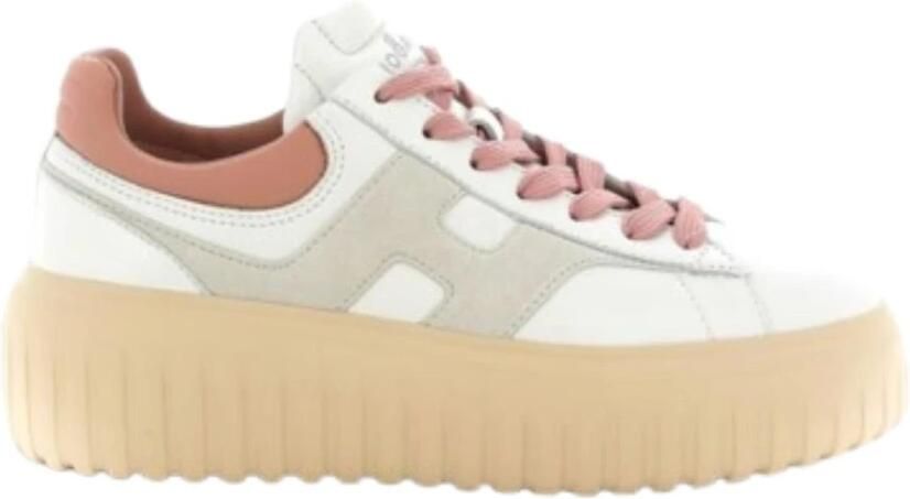 Hogan Platform Leren en Suède Vetersneakers