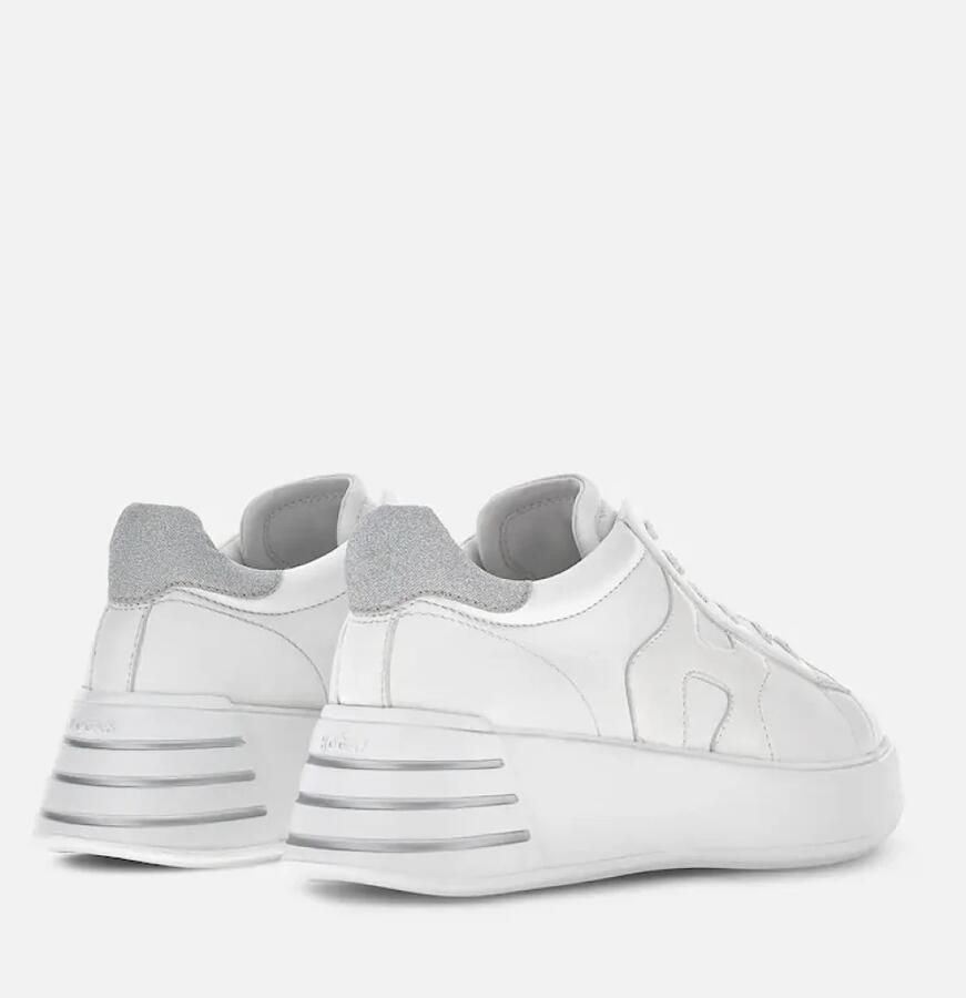 HOGAN Lage Sneakers Dames Rebel H564 Allacciato Maat: 40 Materiaal: Leer Kleur: Wit - Foto 2