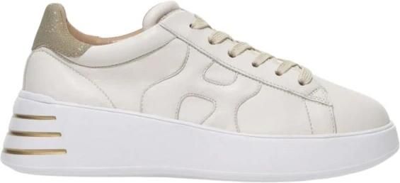 HOGAN Lage Sneakers Dames Rebel H564 Allacciato Leer Goud