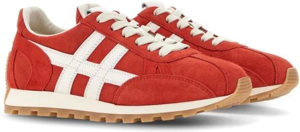 Hogan Rode Suede Vetersneakers - Foto 2