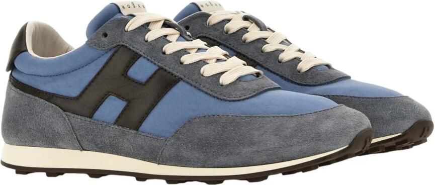 Hogan Sneakers athletic in suède en stof blauw en bruin - Foto 2