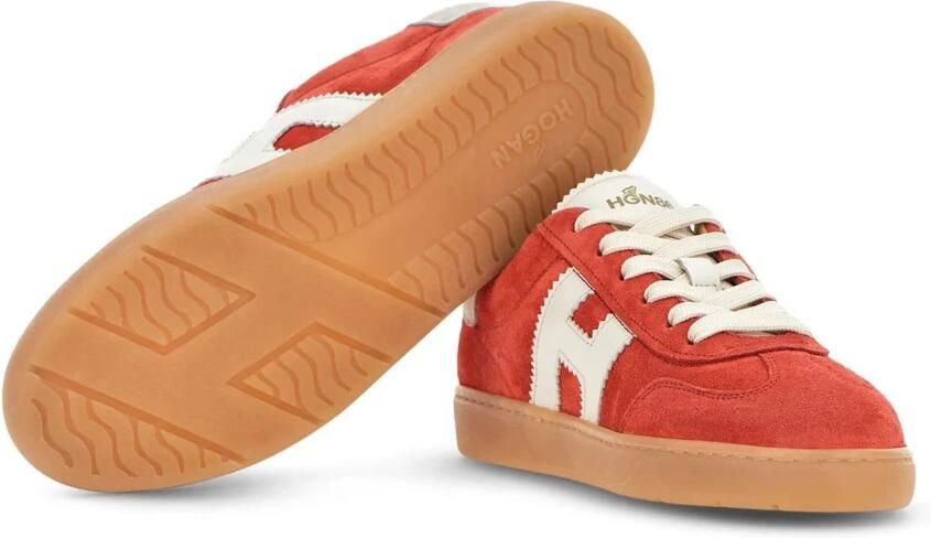 HOGAN Lage Sneakers Dames Cool Allacciato Maat: 38 5 Materiaal: Suède Kleur: Rood
