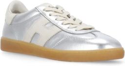 HOGAN Lage Sneakers Dames Cool Allacciato Leer Zilver