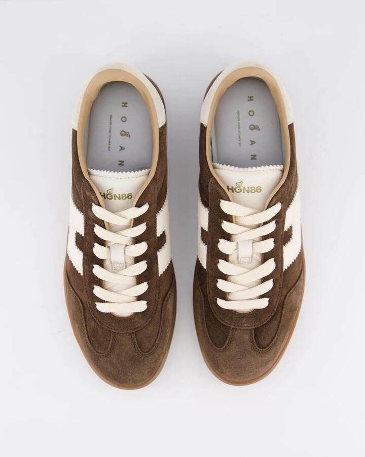HOGAN Lage Sneakers Dames Cool Allacciato H Suède Bruin - Foto 4