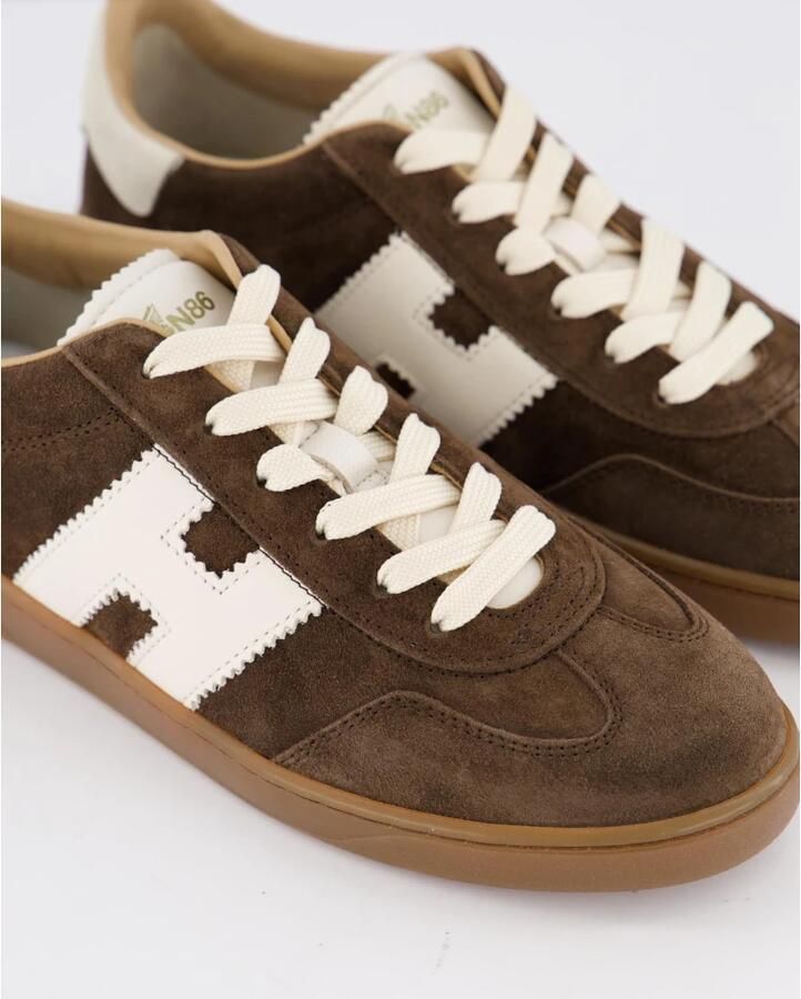 HOGAN Lage Sneakers Dames Cool Allacciato H Suède Bruin - Foto 2