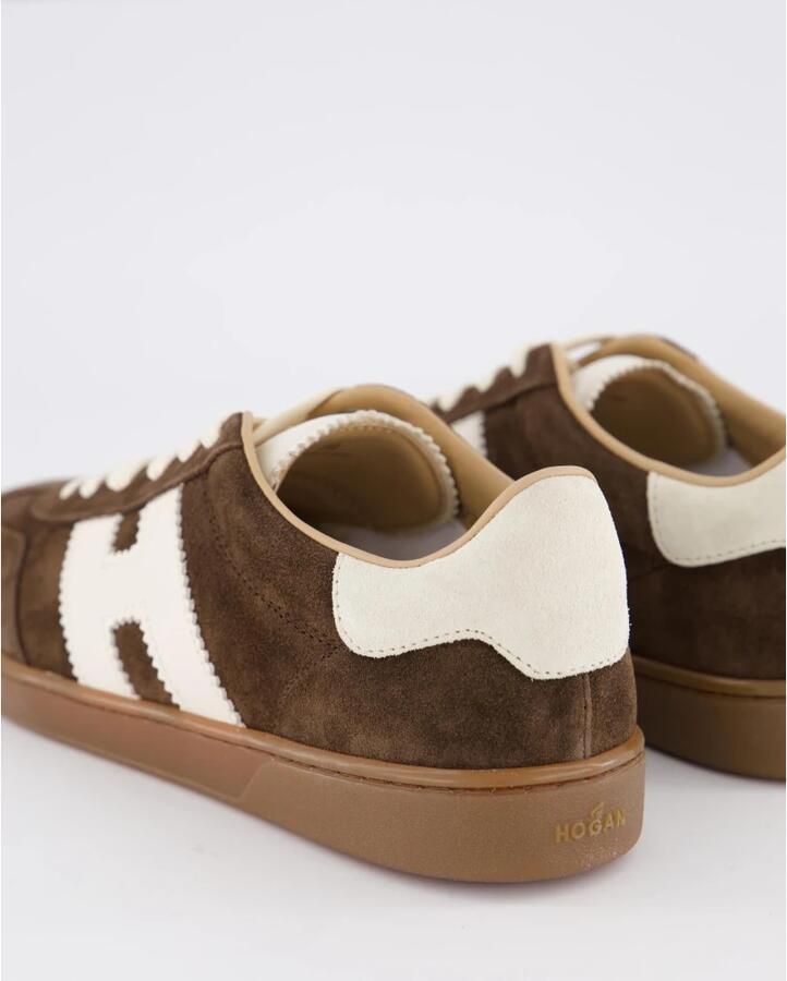 HOGAN Lage Sneakers Dames Cool Allacciato H Suède Bruin - Foto 3